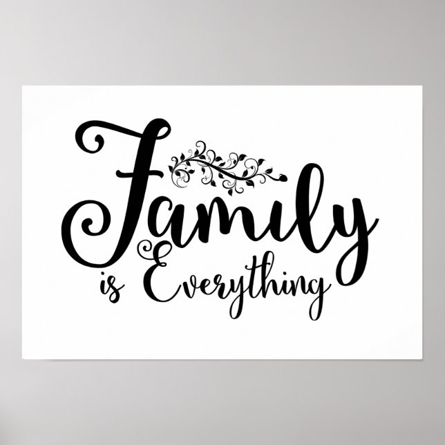 Family Is Everything Quote Poster (Front)
