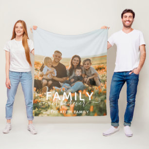 Family Is Forever Keepsake Fleece Photo Blanket
