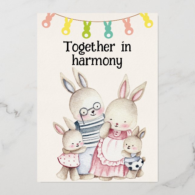 Family is Harmony Bunny Family Nursery Room Poster (Front)