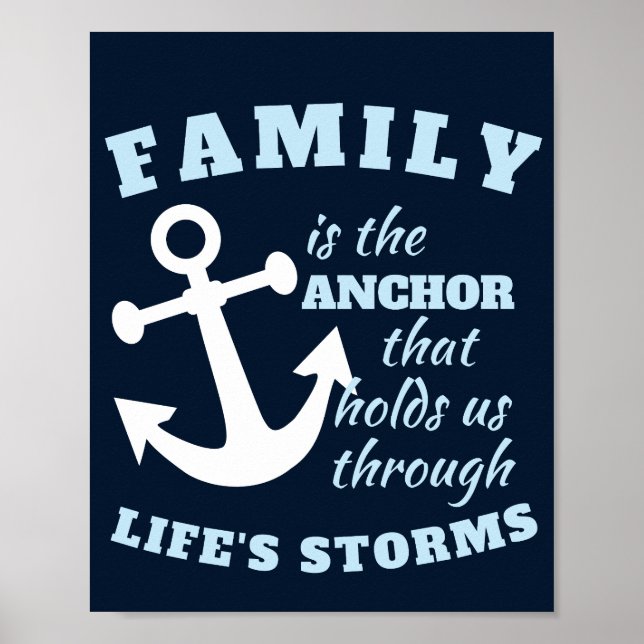 Family Is The Anchor That Holds Us Through Life's Poster (Front)