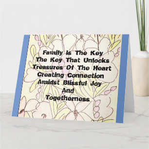 Family Is The Key  Card