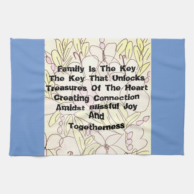 Family Is The Key  Kitchen Towel (Horizontal)