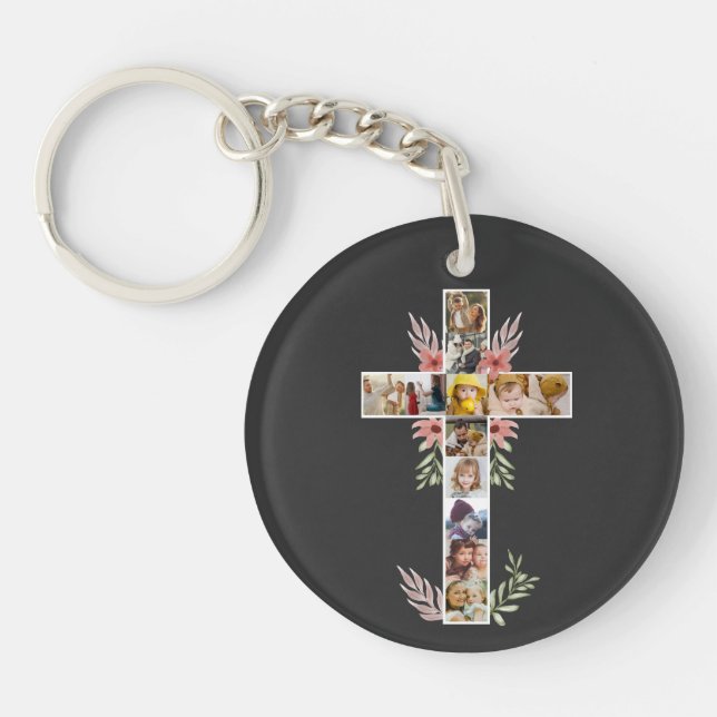 Family Jesus Cross Christian Church Lover Keychain (Front)