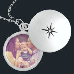Family Keepsake Custom Photo Silver Sterling Silver Necklace<br><div class="desc">Family keepsake silver locket necklace. Add any photo,  name,  date,  and message for a special gift or occasion. Visit my shop for the entire jewellery and necklace design collection.</div>