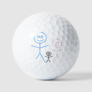 Family keychain golf balls