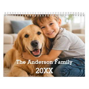 Family kids photo annual memories 2027 calendar