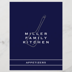 Family Kitchen Appetizer Divider   Navy & White