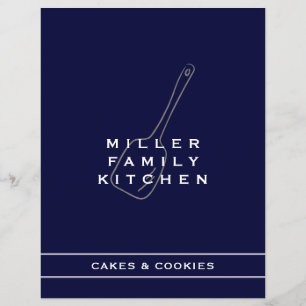 Family Kitchen Cake Cookie Divider Navy & White