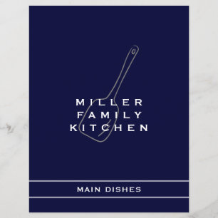 Family Kitchen Main Dish Divider Navy & White