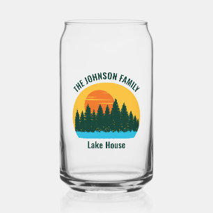 Family Lake House Sunset Personnalisé