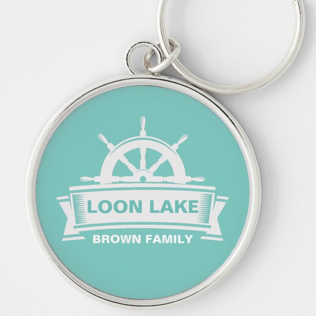 Family Lake House Vacation Keychain (Front)