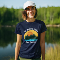 Family Lake Trip Cute Custom Sunset Women's