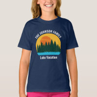 Family Lake Trip Cute Customized Sunset Kids