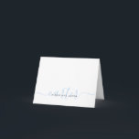 Family Last Name Wedding Light Baby Blue Script  Note Card<br><div class="desc">Chic Family Name Wedding Couple Light Baby Blue Lavender Pastel Script Note Card</div>
