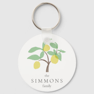 Family Lemon Fruit Tree Name Keychain
