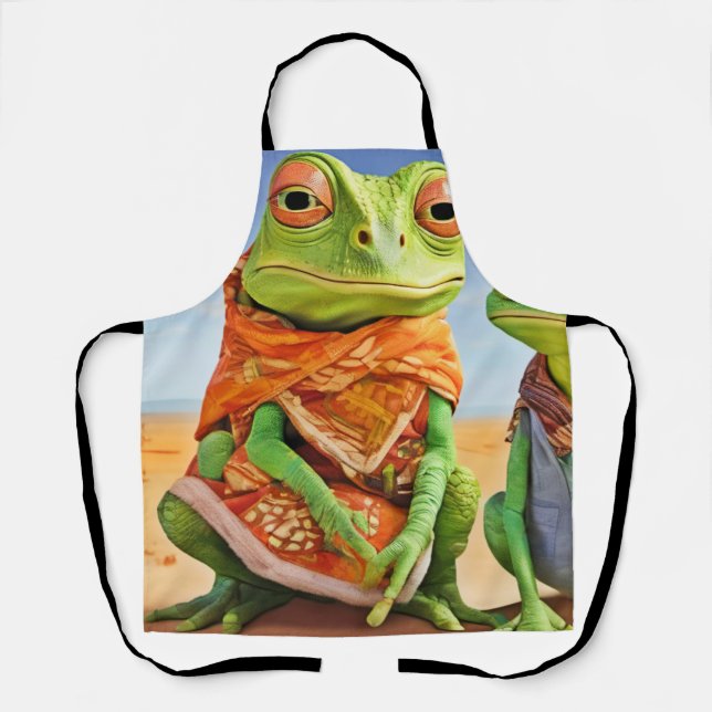 Family Lizard Artwork Apron (Front)