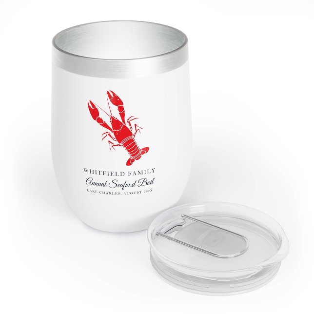 Family Lobster Boil Annual Seafood Cookout Custom (Family Lobster Boil Annual Seafood Cookout Custom Thermal Wine Tumbler)