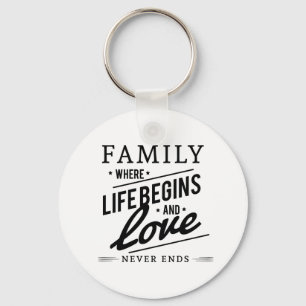 Family Love basic button Keychain