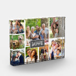 Family Love Custom Photo Collage Modern<br><div class="desc">Create your own beautiful family keepsake by adding your own family photos to this beautiful modern and trendy photo block photo collage. Design features the words "Family Love" in hand lettered script typography. This family photo block will be sure to please anyone and will be a great gift for grandparents,...</div>