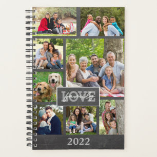Family Love Custom Photo Collage Modern Chalkboard