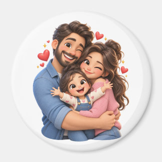 Family Love – Cute 3D Cartoon magnets 