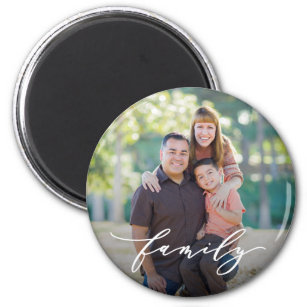 Family Love Editable Colour Custom Photo Magnet