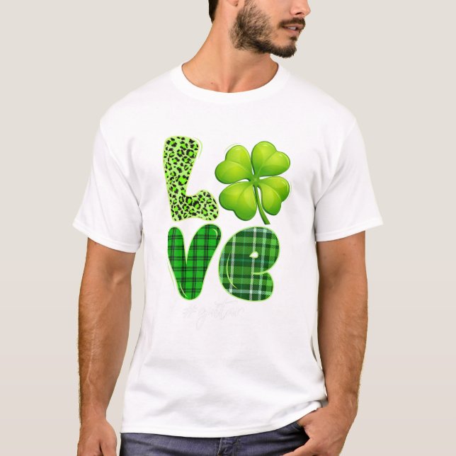 Family Love Guitar Shamrock T-Shirt (Front)