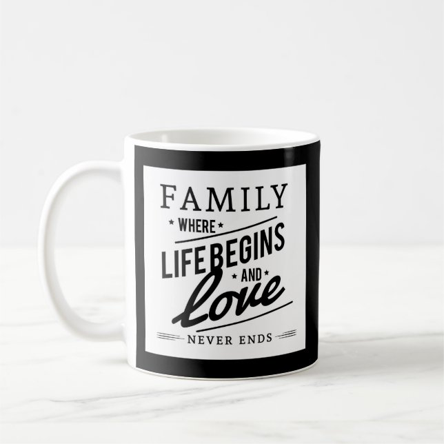 Family, Love, Personalized Photo Coffee Mug (Left)