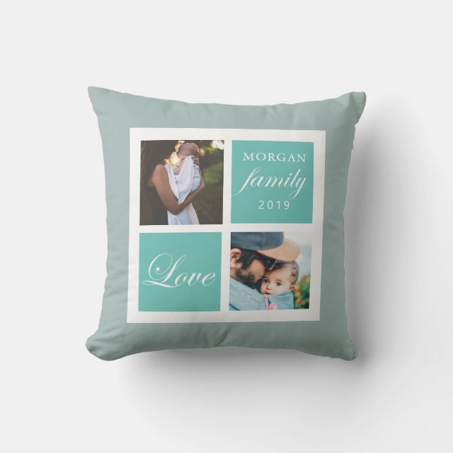 Family Love | Personalized Throw Pillow (Front)