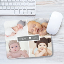 Family Love Photo Collage Gray