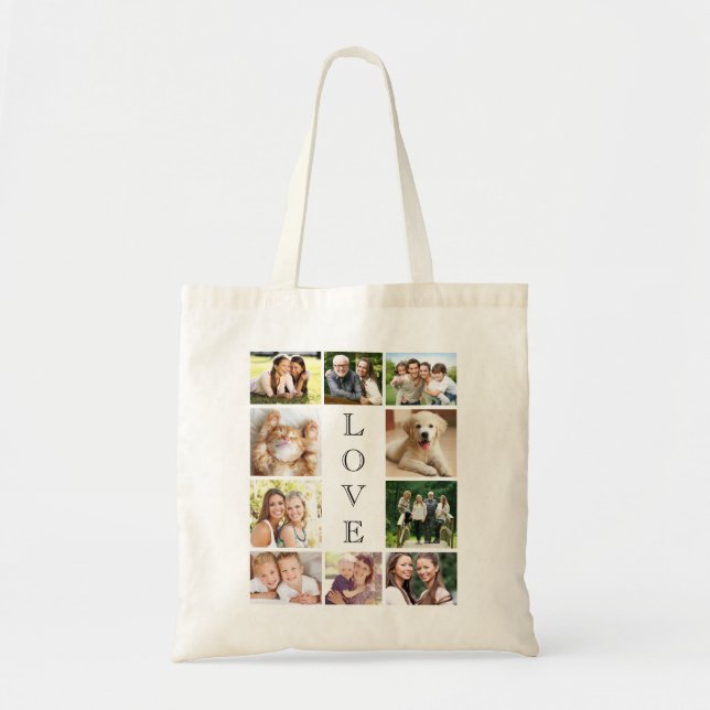 Family Love Photo Collage Tote Bag (Front)