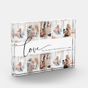 Family Love Script Monogram Custom Photo Collage