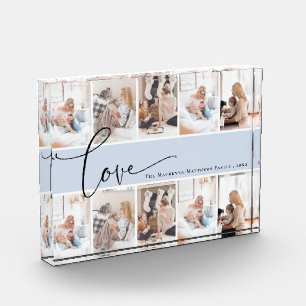 Family Love Script Monogram Custom Photo Collage