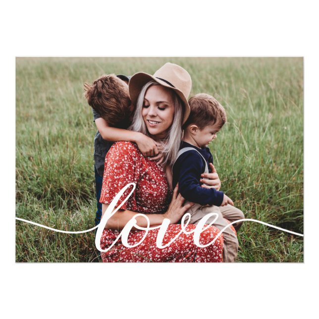 Family Love Script Photo personnalisée (Devant)