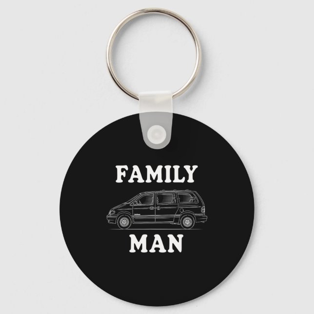 Family Man Minivan Humor For Proud Dad Life Fans C Keychain (Front)