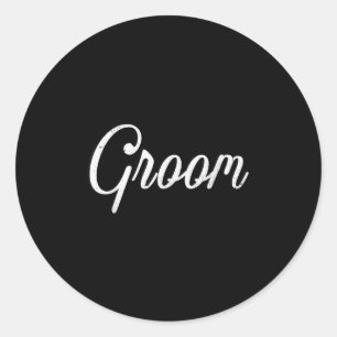 Family Matching Bachelor Bachelorette Party Groom  Classic Round Sticker