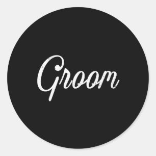 Family Matching Bachelor Bachelorette Party Groom  Classic Round Sticker