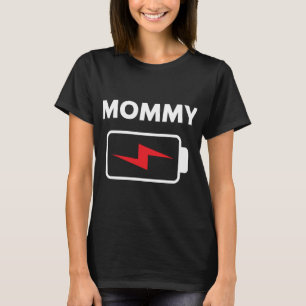 Family Matching Christmas Battery Funny Mommy Xmas T-Shirt