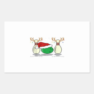 family matching christmas bowling santa xmas sticker