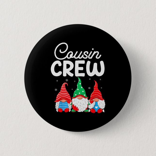 Family Matching Christmas Cousin Crew Cute Christm 2 Inch Round Button (Front)
