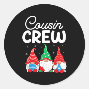 Family Matching Christmas Cousin Crew Cute Christm Classic Round Sticker