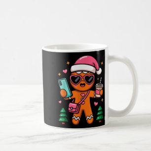 Family Matching Christmas Pajama Gingerbread Selfi Coffee Mug