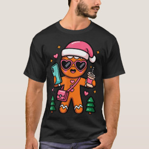 Family Matching Christmas Pajama Gingerbread Selfi T-Shirt