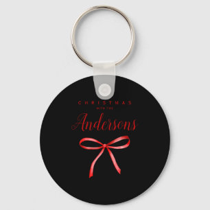 Family Matching Christmas Red Ribbon Baby T Shirt  Keychain