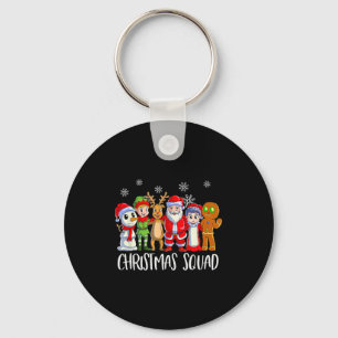 Family Matching Christmas Squad Santa Reindeer Elf Keychain