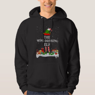 Family Matching Christmas The Wine Drinking Elf Hoodie
