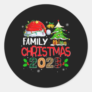 Family Matching Costume Family Christmas 2023 Xmas Classic Round Sticker