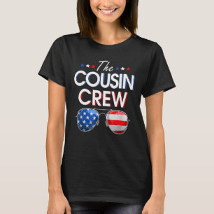 Family Matching Cousin Crew American Flag 4th Of J T-Shirt