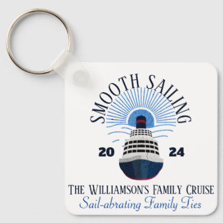 Family Matching Cruise Vacation Name & Year Keychain