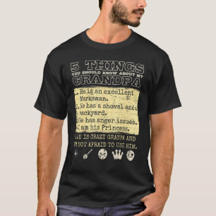 Family Matching Grandfather Grandpa Granddaughter  T-Shirt